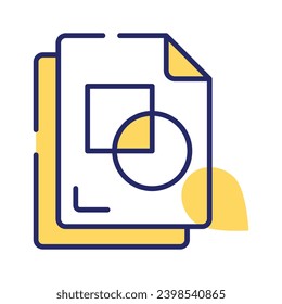 Check this carefully crafted colors file vector in trendy style