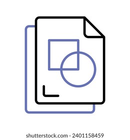 Comprobar este vector de archivos de colores cuidadosamente diseñado en estilo de moda