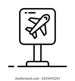 Check this carefully crafted designed icon of airport sign board in modern style