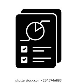 Check this carefully crafted icon of business report, analytical report vector