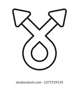 Check this carefully crafted icon of directional arrows