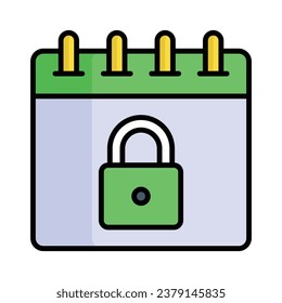 Comprobar este icono cuidadosamente diseñado del calendario de seguridad
