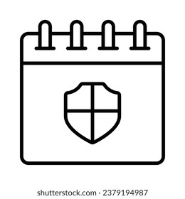 Check this carefully crafted icon of security calendar