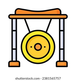 Check this carefully crafted icon of gong in modern style, customizable vector