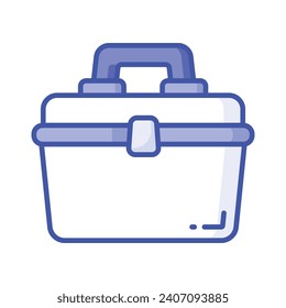 Check this carefully crafted icon of portable cooler, beach box vector design