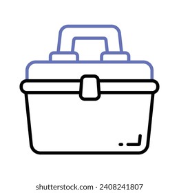 Check this carefully crafted icon of portable cooler, beach box vector design