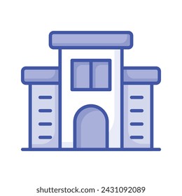 Überprüfen Sie dieses sorgfältig gefertigte Icon des Bürogebäudes, des Hotelgebäudes, des Wohngebäudes