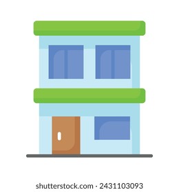 Überprüfen Sie dieses sorgfältig gefertigte Icon des Bürogebäudes, des Hotelgebäudes, des Wohngebäudes