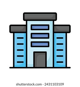 Compruebe este icono cuidadosamente elaborado de edificio de oficinas, edificio de hotel, edificio residencial
