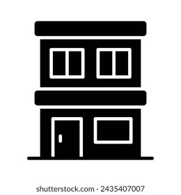 Check this carefully crafted icon of office building, hotel building, residential building