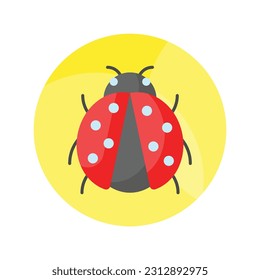 Check this carefully crafted vector of ladybug in modern style, easy to use icon