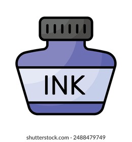 Check this carefully crafted vector of inkpot in modern style