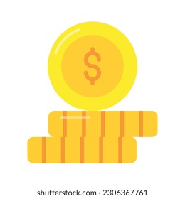Check this carefully designed icon of money, dollar coin stack vector
