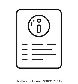 Check this carefully designed icon of information document in modern style