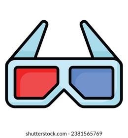 Compruebe este icono cuidadosamente diseñado de gafas 3d en un estilo moderno, listo para usar icono