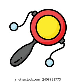 Check this carefully designed icon of baby rattle in trendy style, customizable vector