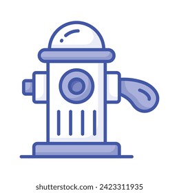 Compruebe este icono cuidadosamente diseñado del hidrante de fuego en un estilo moderno