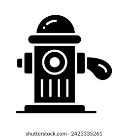 Sehen Sie sich dieses sorgfältig gestaltete Symbol des Hydranten im modernen Stil an