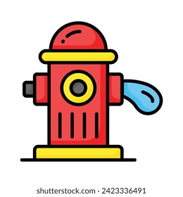 Check this carefully designed icon of fire hydrant in modern style