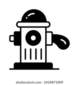 Check this carefully designed icon of fire hydrant in modern style
