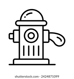Check this carefully designed icon of fire hydrant in modern style
