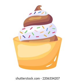 Check this colorful flat icon of ice cream 