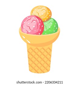 Check this colorful flat icon of ice cream 