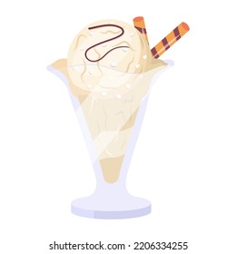 Check this colorful flat icon of ice cream 