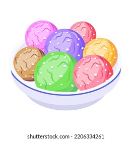 Check this colorful flat icon of ice cream 