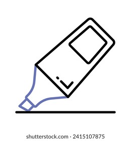 Check this creatively designed icon of highlighter, stationery item vector