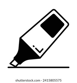 Check this creatively designed icon of highlighter, stationery item vector