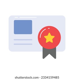 Check this creatively designed vector of certificate in trendy style, premium icon