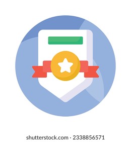 Check this creatively designed vector of certificate in trendy style, premium icon