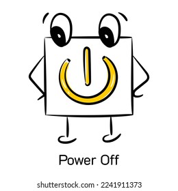 Comprobar si se ha apagado este icono de mano adorable 