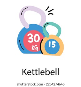 Check this doodle icon of kettlebell