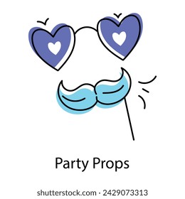 Check this doodle icon of party props