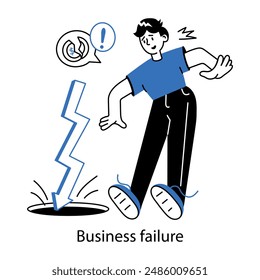 Check this doodle mini illustration of recession 