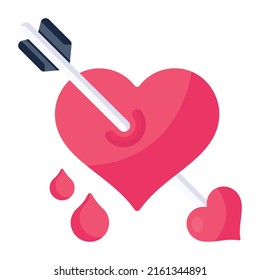 Comprobar este icono plano del arco cupido 

