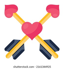 Comprobar este icono plano del arco cupido 

