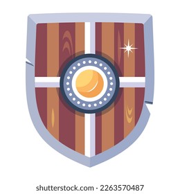 Check this flat icon of defense shield 