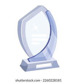 Check this flat icon of glass trophy 
