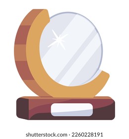 Check this flat icon of glass trophy 