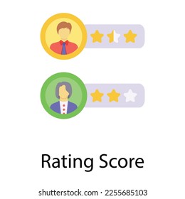 Check this flat icon of rating score 