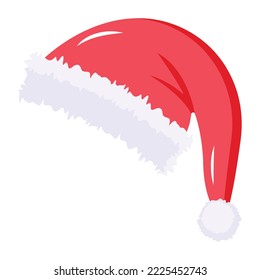 Check this flat icon of santa cap 