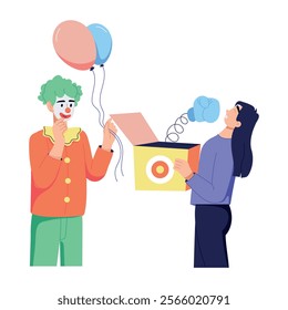 Check this flat illustration of april fool prank 