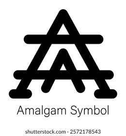 Check this glyph icon of amalgam symbol 