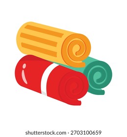 Compruebe este práctico icono de estilo 3d de toallas limpias