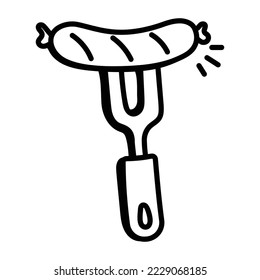 Check this handy doodle icon of sausage