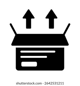 Check this handy glyph style icon of unboxing product