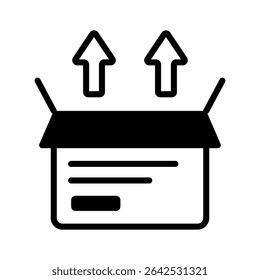 Check this handy glyph style icon of unboxing product